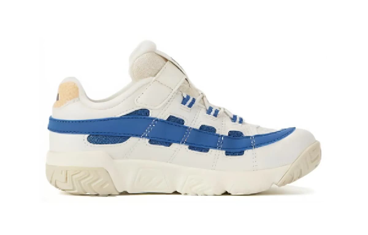 FILA KIDS Cushioning Breathable Low-Top Children's Basketball Shoes White Blue Children Aged 3-7 Years Old 2