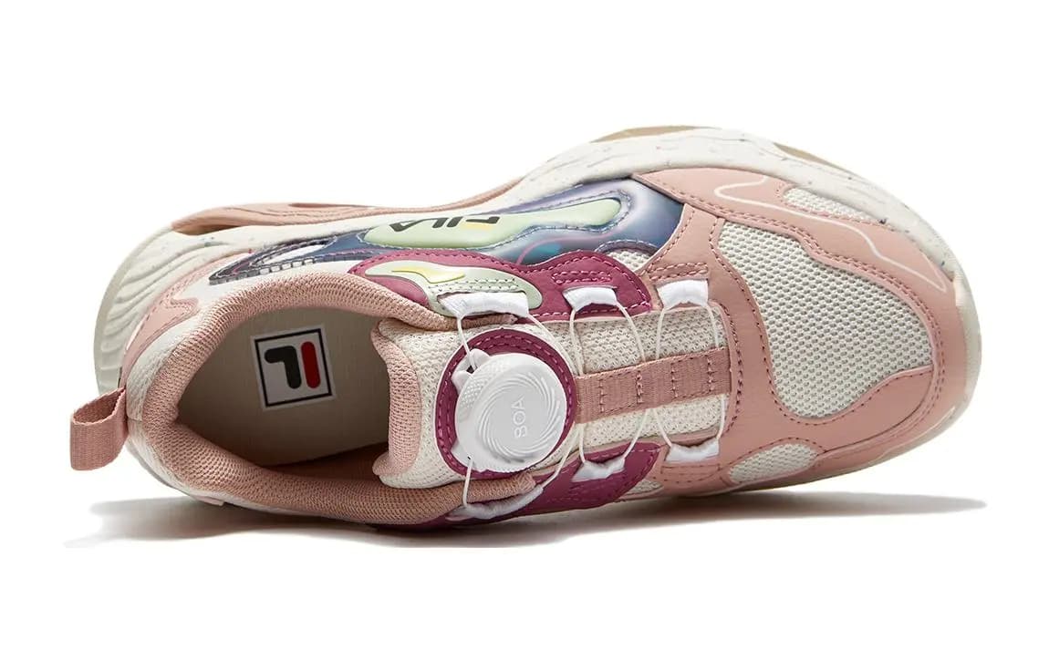 FILA KIDS Cushioning Low-Top Kids' Outdoor Shoes Pink White Teenagers 4