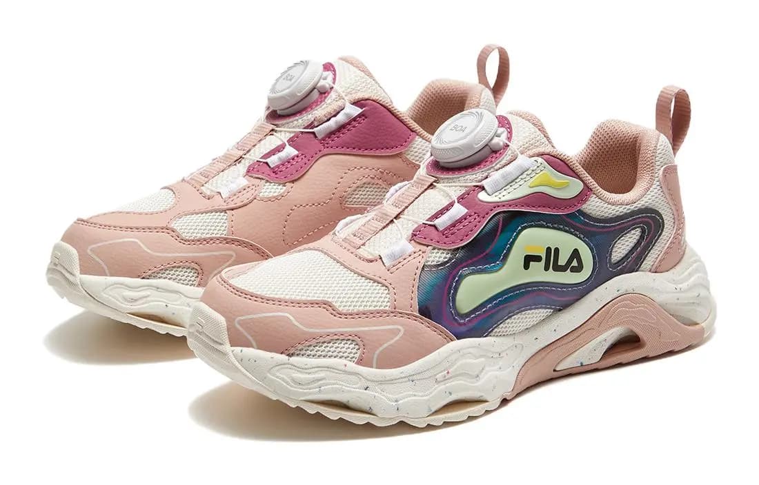 FILA KIDS Cushioning Low-Top Kids' Outdoor Shoes Pink White Teenagers 3