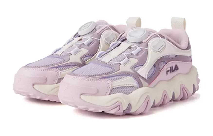 Big Kid FILA Casual Comfortable Cushioning Wear-Resistant Kids Training Shoes Lavender Purple 3