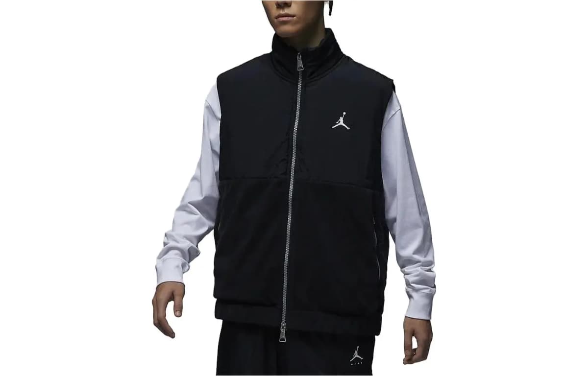 Jordan Essentials Zip-Up Vest Kişi Qara