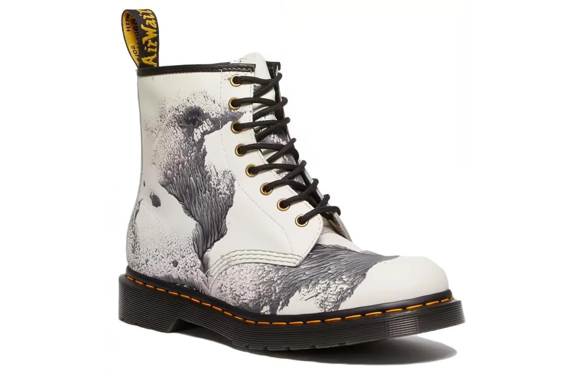 Dr.Martens 1460 X Tate Decalcomania Backhand Leather Lace Up Boots Multicolor Black White 3
