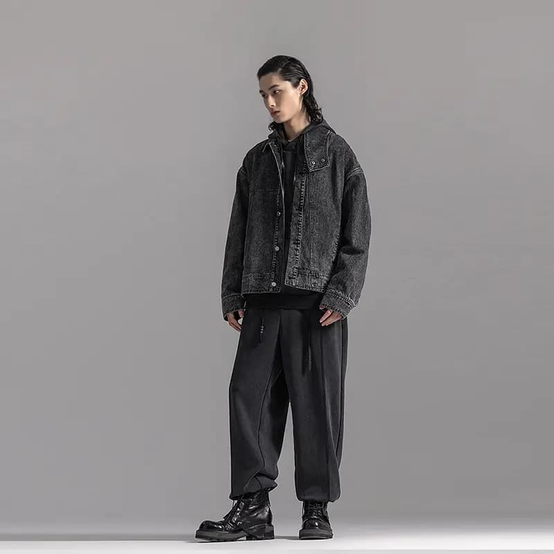HUANXIANGZHE 15cm Martin Boot Unisex Black 11