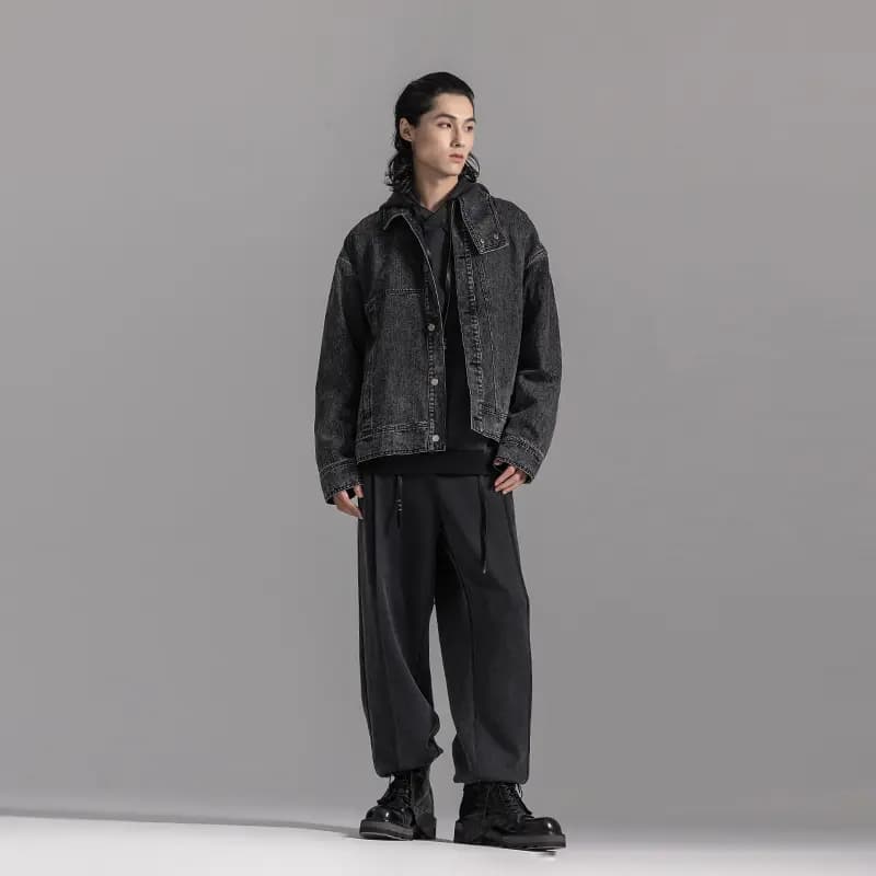 HUANXIANGZHE 15cm Martin Boot Unisex Black 9