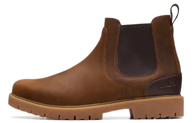 Clarks Kişi Çelsi Çəkməsi Qəhvəyi