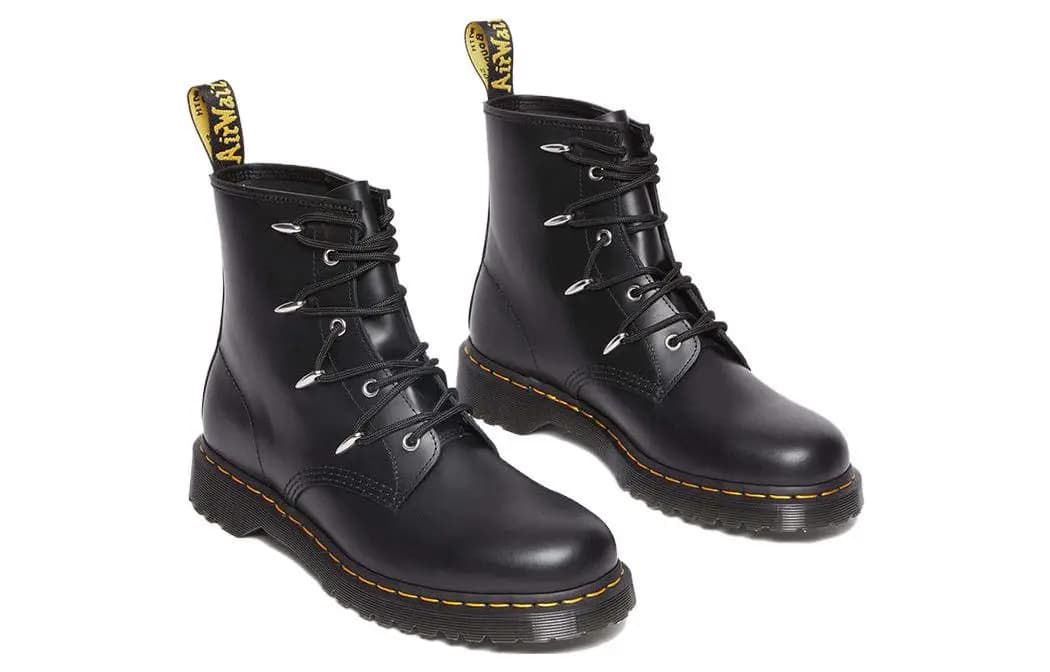 Dr.Martens 1460 Alien Hardware Leather Lace Up Boots 'Black' 3