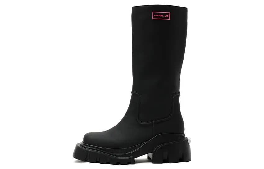 DAPHNE LAB Silk Fashion Versatile Casual High Boots 6cm Women's 8
