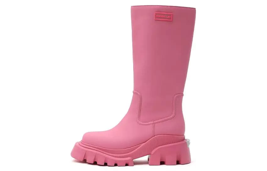 DAPHNE LAB Silk Fashion Versatile Casual High Boots 6cm Women's 2