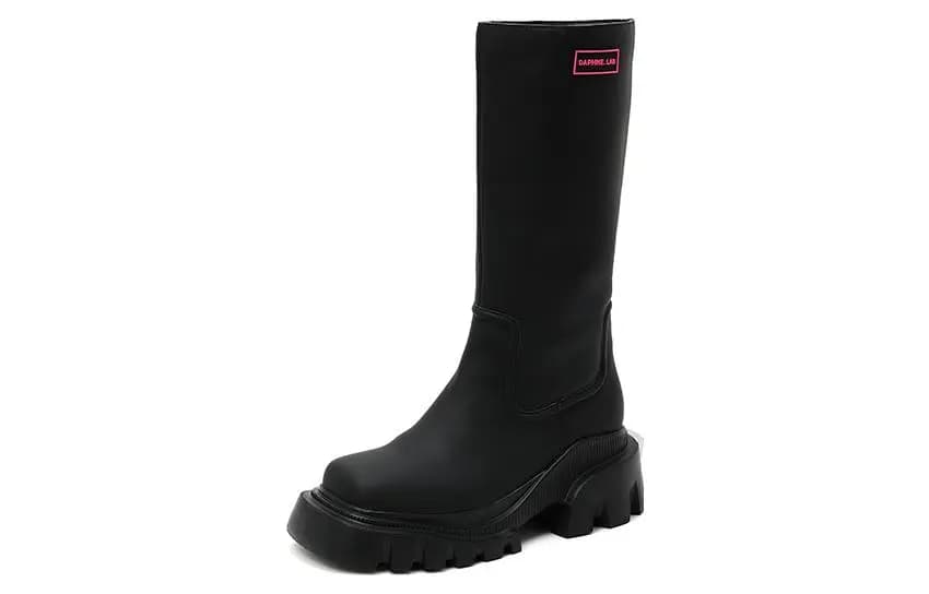 DAPHNE LAB Silk Fashion Versatile Casual High Boots 6cm Women's 9