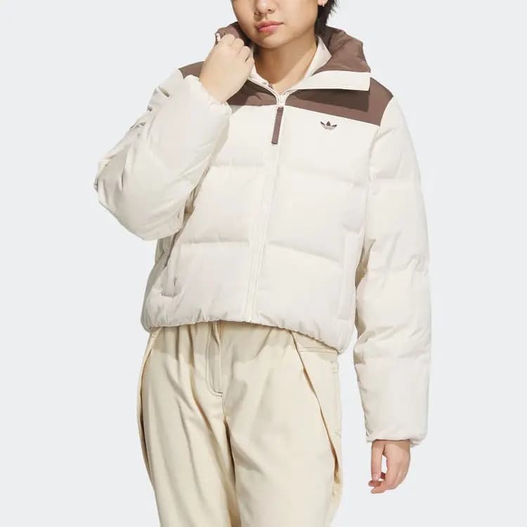 Adidas Originals Clover Series Qadın Puffer Pencəyi Ağ 2