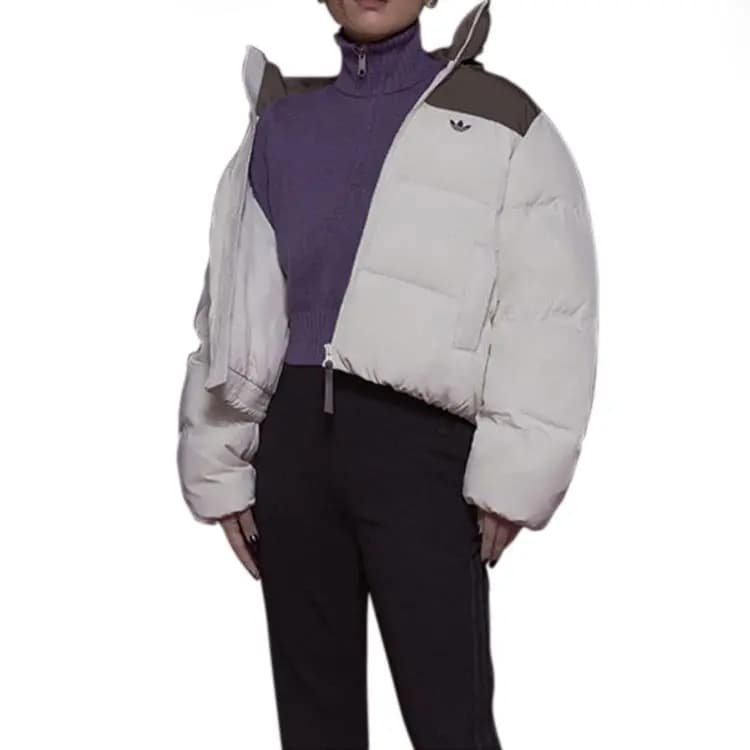 Adidas Originals Clover Series Qadın Puffer Pencəyi Ağ 5