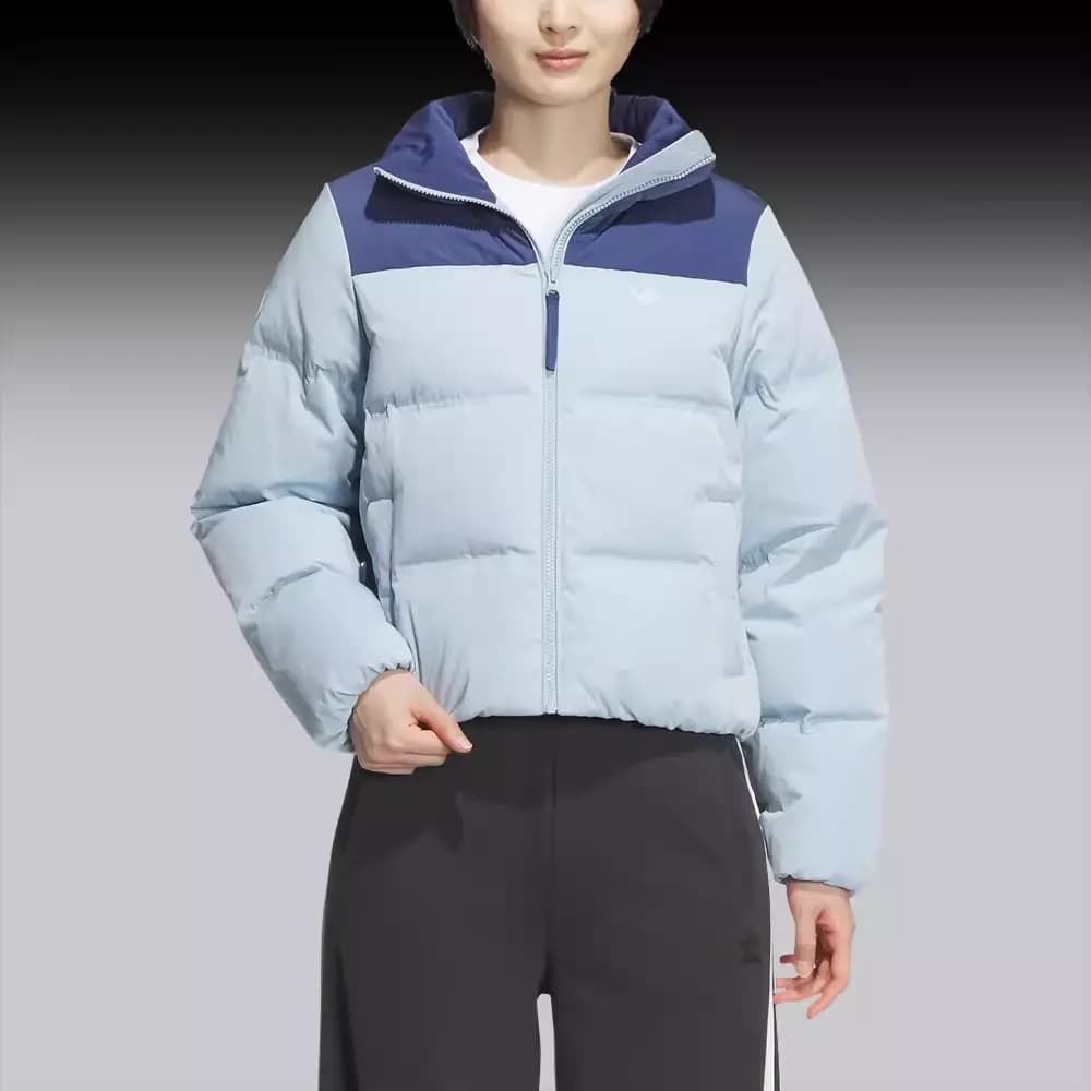 Adidas Originals Clover Series Outfit Down Jacket Women's Light Blue 5