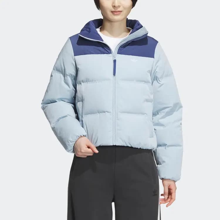 Adidas Originals Clover Series Outfit Down Jacket Women's Light Blue 2