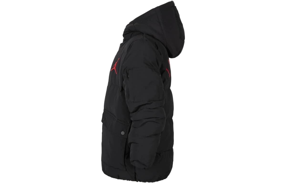 Jordan Logo Zip Uşaq Hoodiesi Qara 3