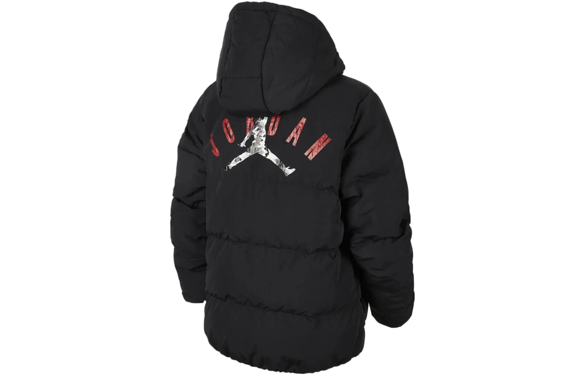 Jordan Logo Zip Uşaq Hoodiesi Qara 2