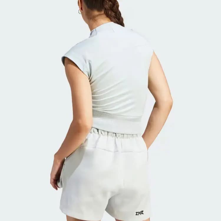 adidas Z.N.E. Loqo Yazılı Köynək Qadın Açıq Mavi/Boz 3