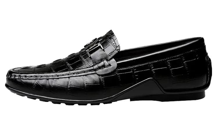 CKVUSAMG Top Layer Leather Slip-On Soft Fashion Trendy Commute Versatile Loafers Unisex 8