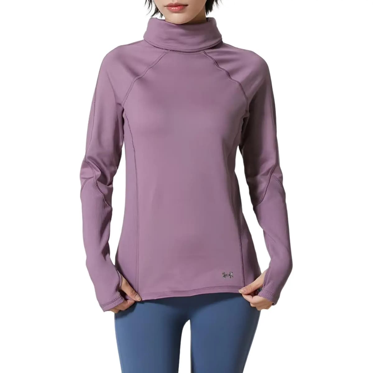 Under Armour Logo High Neck Casual Sport Long Sleeve Fitness Top Women's 3