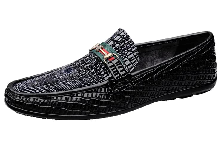 CKVUSAMG Top Layer Leather Slip-On Soft Comfortable Commute Trendy Versatile Business Loafers Unisex 2
