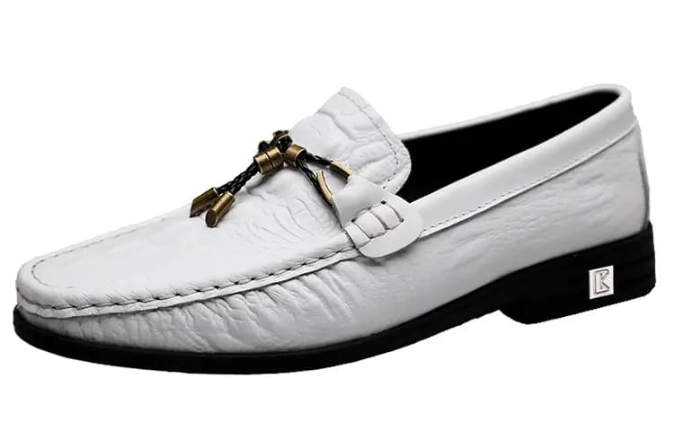 CKVUSAMG Genuine Leather Loafers Comfortable Trendy Casual Driving Shoes Unisex 10