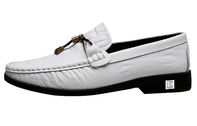 CKVUSAMG Genuine Leather Loafers Comfortable Trendy Casual Driving Shoes Unisex 11
