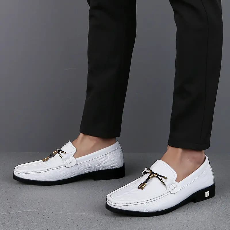 CKVUSAMG Genuine Leather Loafers Comfortable Trendy Casual Driving Shoes Unisex 14