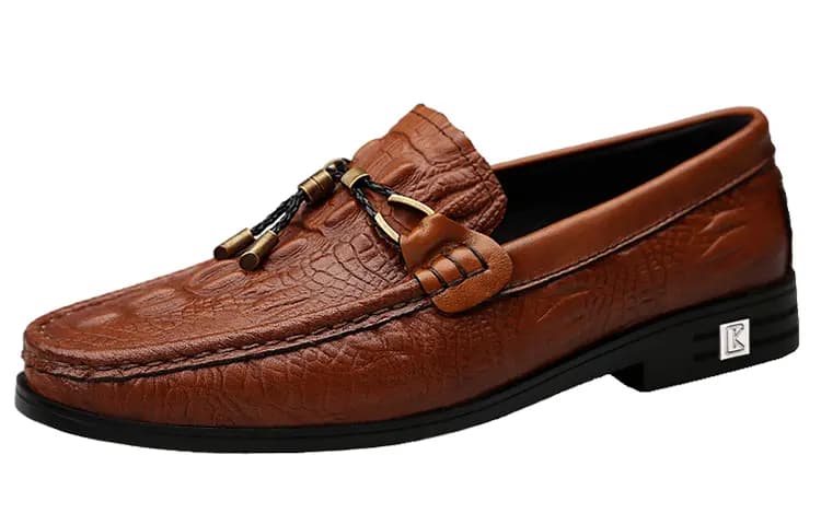 CKVUSAMG Genuine Leather Loafers Comfortable Trendy Casual Driving Shoes Unisex 20