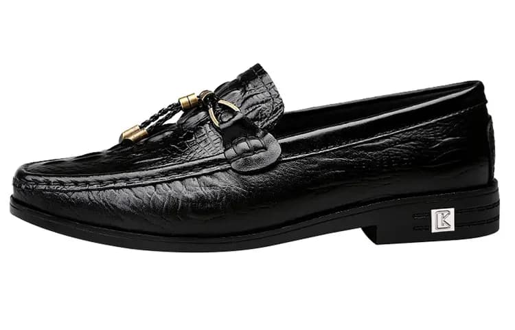 CKVUSAMG Genuine Leather Loafers Comfortable Trendy Casual Driving Shoes Unisex