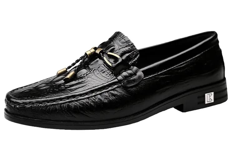 CKVUSAMG Genuine Leather Loafers Comfortable Trendy Casual Driving Shoes Unisex 2