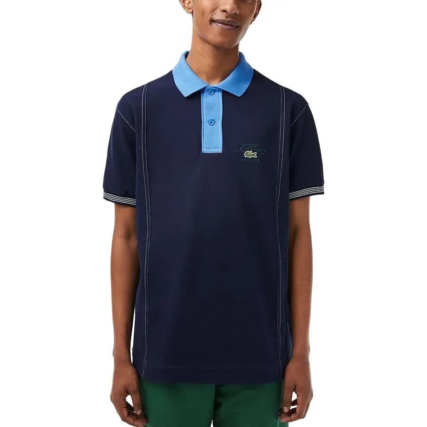 LACOSTE Color-Block Polo Köynək Kişi Göy 2