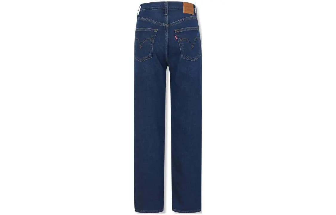 Levis Winter Warm Series High-Waist Straight Casual Jeans Women's Blue 2