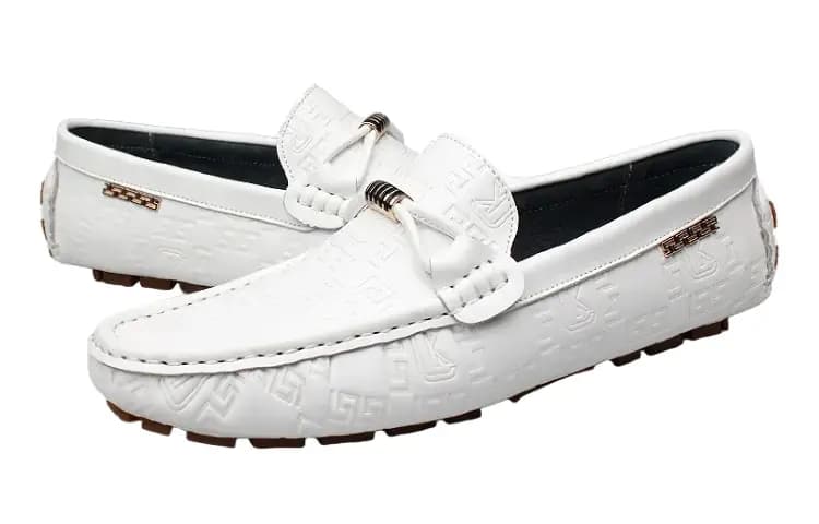 CKVUSAMG Split Leather Loafers Breathable Fashion Business Versatile Genuine Leather Young Casual British Style Loafers Men's 3