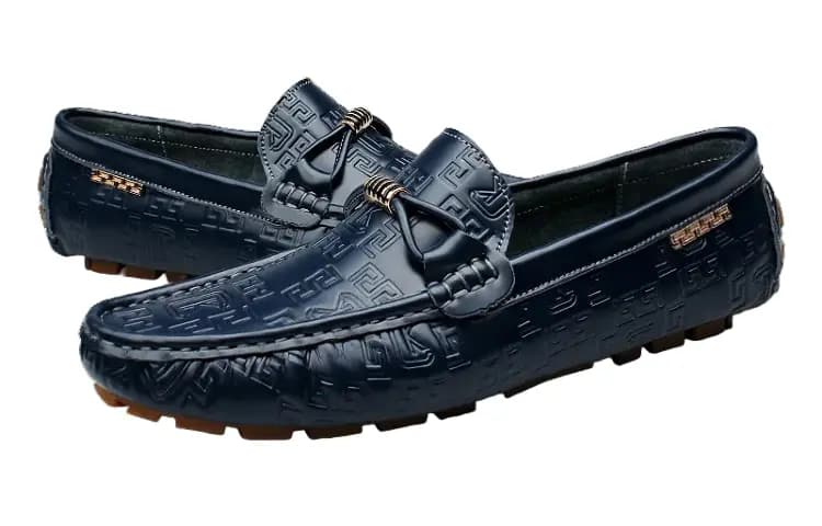 CKVUSAMG Split Leather Loafers Breathable Fashion Business Versatile Genuine Leather Young Casual British Style Loafers Men's 11
