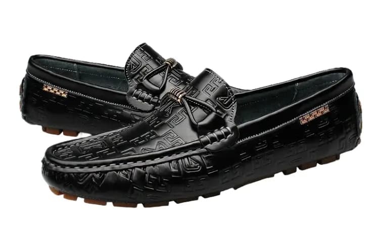 CKVUSAMG Split Leather Loafers Breathable Fashion Business Versatile Genuine Leather Young Casual British Style Loafers Men's 19