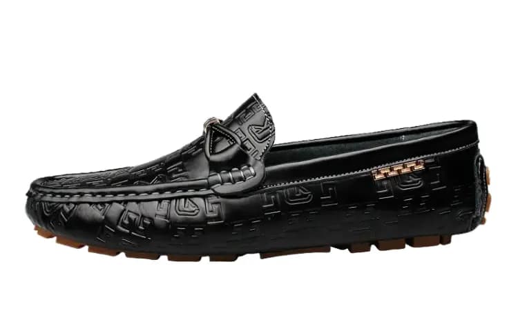 CKVUSAMG Split Leather Loafers Breathable Fashion Business Versatile Genuine Leather Young Casual British Style Loafers Men's 17