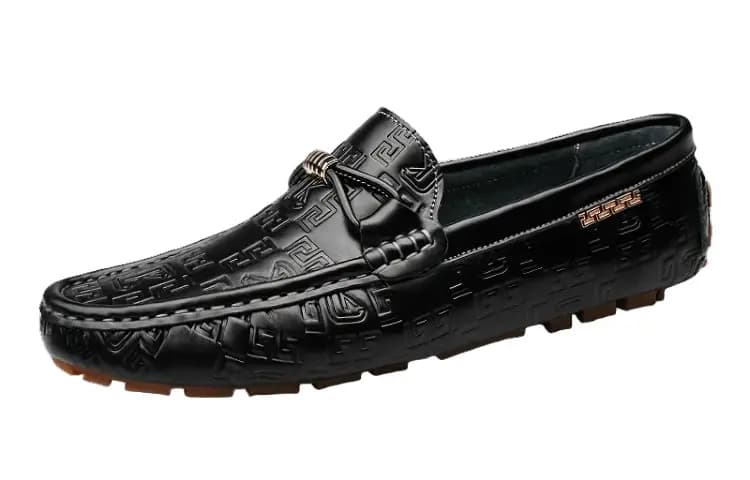 CKVUSAMG Split Leather Loafers Breathable Fashion Business Versatile Genuine Leather Young Casual British Style Loafers Men's 18