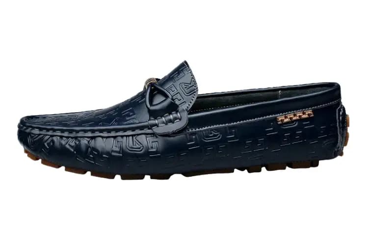 CKVUSAMG Split Leather Loafers Breathable Fashion Business Versatile Genuine Leather Young Casual British Style Loafers Men's 9