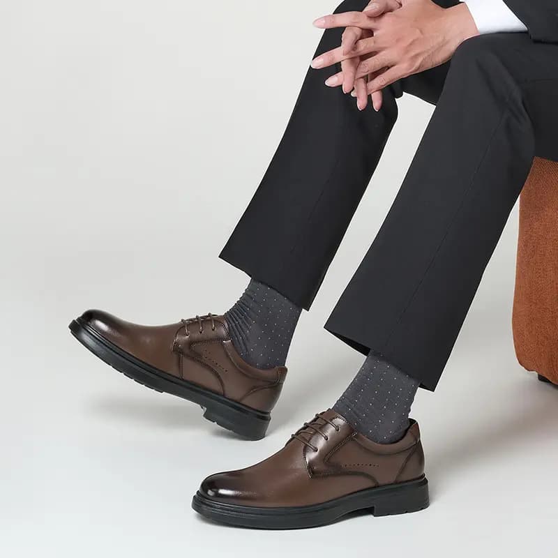 HARSON Calf Leather Comfortable Dress Shoes Men's 5