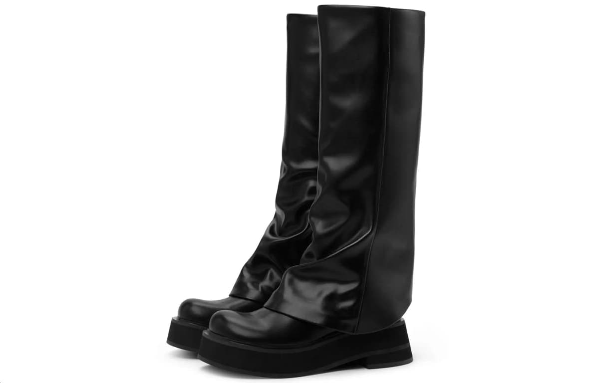CHARLES&KEITH Qadın Uzunboğaz Çəkməsi Qara 3