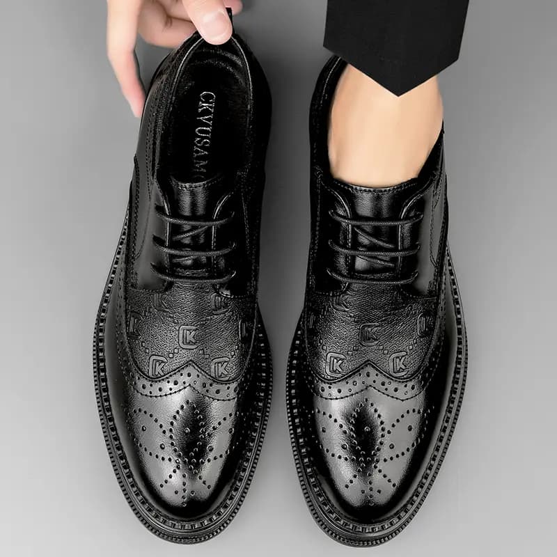 CKVUSAMG Dress Shoes Men Low-Top 10