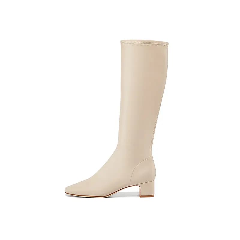 D:FUSE SCANDINAVIA Microfiber Leather Comfortable Casual Fashionable High Boots 4.5cm Women's 6