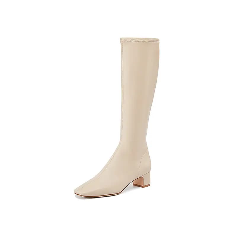D:FUSE SCANDINAVIA Microfiber Leather Comfortable Casual Fashionable High Boots 4.5cm Women's 7