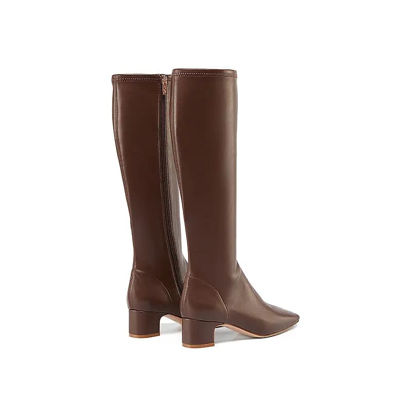 D:FUSE SCANDINAVIA Microfiber Leather Comfortable Casual Fashionable High Boots 4.5cm Women's 4