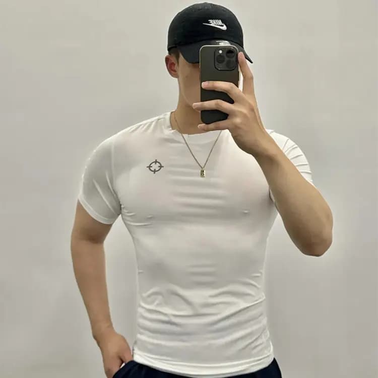 RIGORER Basketball Fitness Series Half Sleeve Quick-Dry Coach Short Sleeve Compression Exercise Sports Training Gym Wear Unisex 9