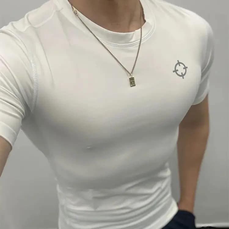 RIGORER Basketball Fitness Series Half Sleeve Quick-Dry Coach Short Sleeve Compression Exercise Sports Training Gym Wear Unisex 10