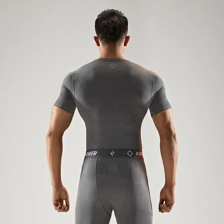 RIGORER Basketball Fitness Series Half Sleeve Quick-Dry Coach Short Sleeve Compression Exercise Sports Training Gym Wear Unisex 20