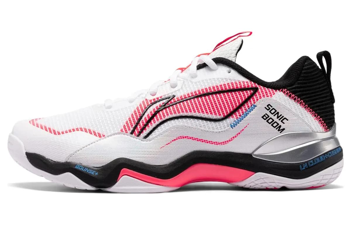 LiNing OP Badminton Ayaqqabısı Ağ/Çəhrayı/Qara