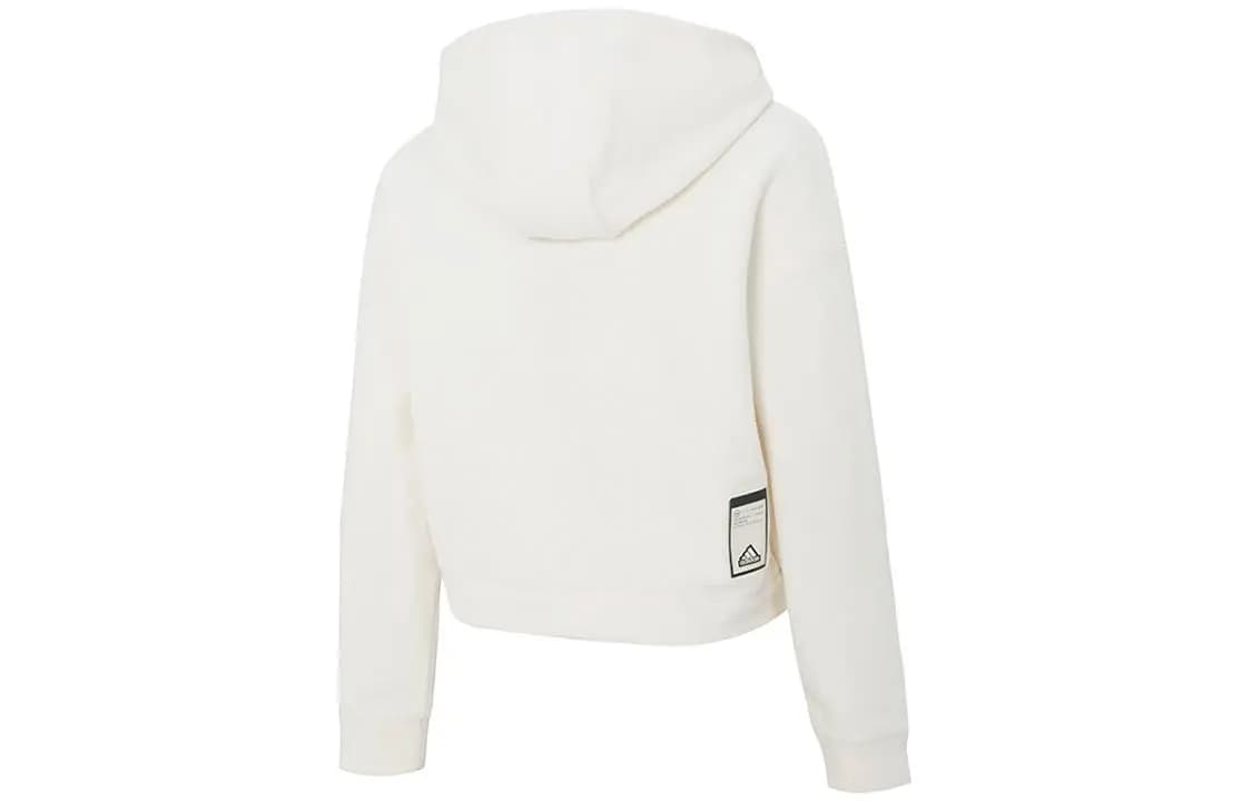 adidas Qadın Kapüşonlu Fleece Sweatshirt Ağ 2