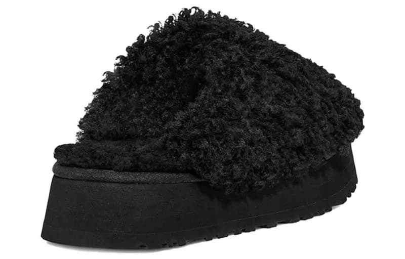 UGG Maxi Curly Platform Qadın Terliyi Qara 4