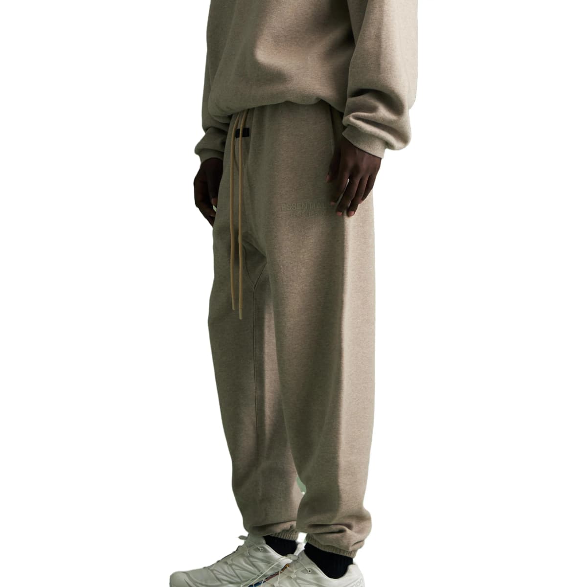 Fear of God Essentials FW23 Cloud Collection Sweatpant Solid Color Elastic Drawstring Loose Cuffed Casual Pants Men's Core Heather 6